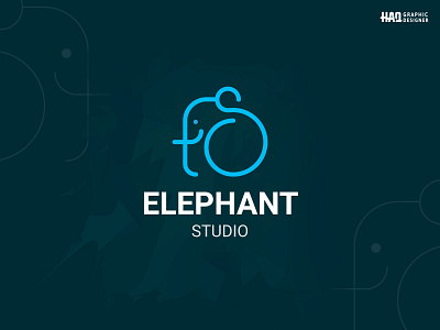 Elephant Studio Brand Logo Design elephant logo