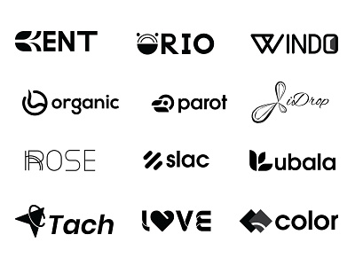 12 Unique Black & White Brand Logos Design company brand logo slac logo ubala logo