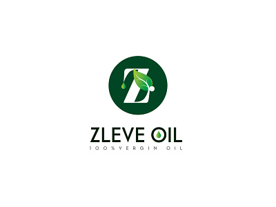 Zleve Oli Organic Oil Brand Logo Design nature logo zleve oil logo