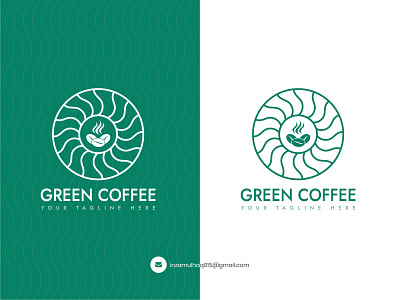 Green Coffee Business Type Logo Design natural coffee logo