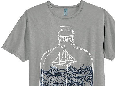Seas Album Tshirt - Cami Bradley cami bradley illustration nautical ocean seas t shirt