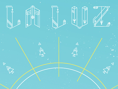 La Luz Poster band poster bartfest geometric la luz typography