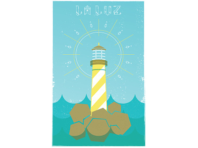 La Luz Band Poster bartfest illustration la luz lighthouse music poster