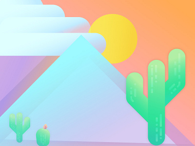 dreaming of warmer days cactus desert mountain sun