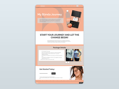 Bunda "Journey" Landing Page elementor fitness local business sketch vector illustration web design