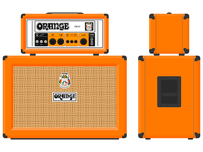 Orange OR50H guitar amp adobe illustrator affinity designer amplifier guitar illustration orange amps vector