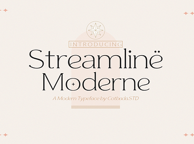 Streamline Moderne Typeface branding design font template typography
