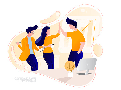 Create a Team design flat illustration illustration ui vector