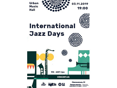 Jazz design illustration poster typography