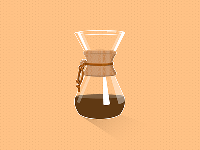 Chemex chemex coffee flat icon iconography illustration