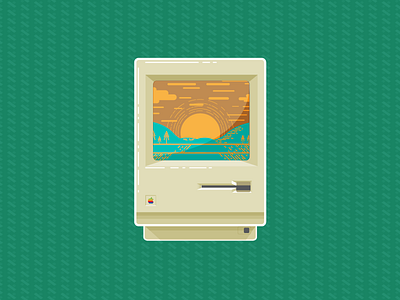 Mac 1980s apple design flat hipster icon iconography illustration ios mac