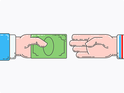 Be Rewarded hand illustration money