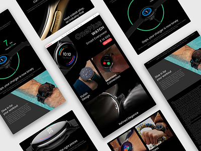 OnePlus Watch landing page design graphic graphic design graphics typography web web design