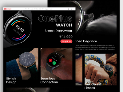 OnePlus Watch Website Design design graphic graphic design graphics typography web web design