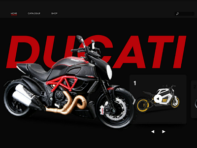 Bike landing page bike ducati ducati bike graphic graphic design graphics landing page web web design