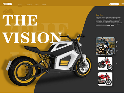 The Vision bike graphic graphics landing page motor bike ui ux web web design website