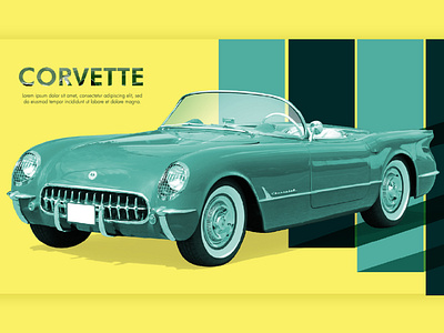Corvetto Ad ad automobile car corvetto corvetto graphic graphic design graphics typography vintage vintage car