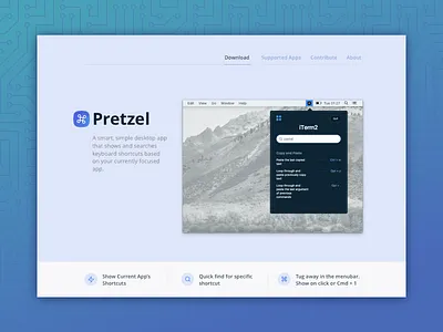 Pretzel v0.6.0 - smart shortcut finder app hotkeys mac menubar pretzel shortcut