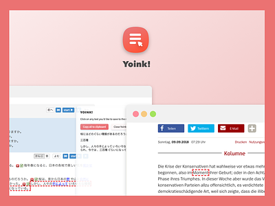 Yoink! Browser Extension chrome chrome extension fun language logo simple sketch words yoink