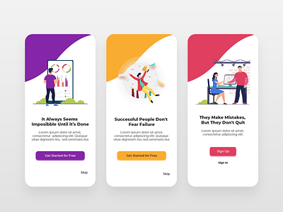 Walkthrough Screen For Financial Apps adobexd app design figma freelance freelance design freelancer ui uidesign ux uxdesign