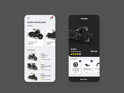 Indian Motorcycle App adobexd app design figma freelance freelance design freelancer ui uidesign ux uxdesign
