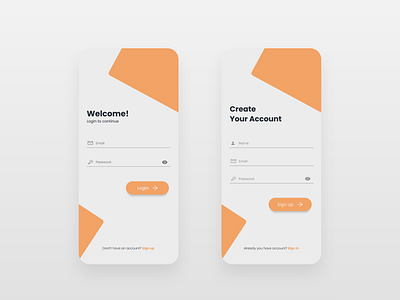 Login and Signup Screens adobexd app design figma freelance freelance design freelancer ui uidesign ux uxdesign