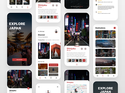 Japan Travel Apps design figma freelance freelance design freelancer ui uiux