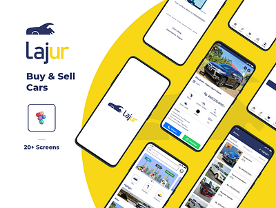 Lajur App To Buy And Sell a Car app design figma freelance freelance design freelancer mobile ui