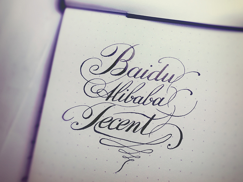 Engraver's Script letter type calligraphy penmanship hand writing sketch typography medium