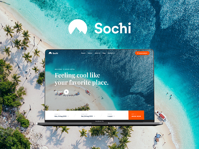 Hotel Booking Website Design clean hotel website macbook pro minimal resort travel website ui uiux ux web design website design