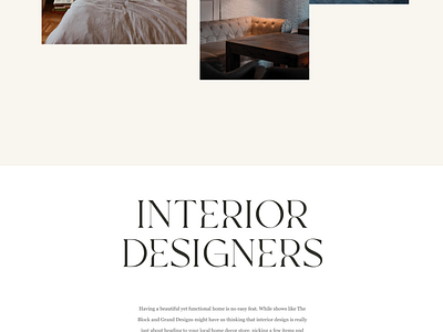 Interior designers website design
