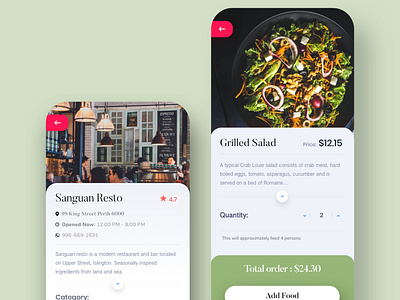 App Design | UI for food ordering app | app ui branding design food app minimal ui uidesign uiux ux