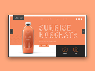 Landing Page Design| Rico Juice Brand app appdesign branding branding design clean design design illustration landing page minimal ui ux web webdesign website