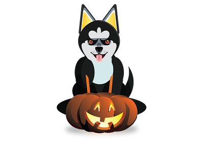 Bulldog Halloween vector