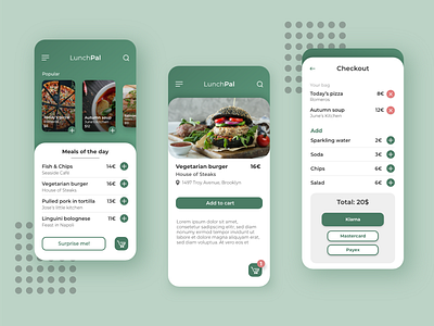 Mobile App - LunchPal app design ui ux