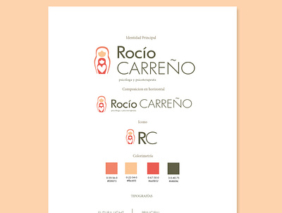 Logotipo Rocío Carreño branding design diseño diseñografico graphic design identidadcorporativa identidadvisual logo logotipo marcapersonal