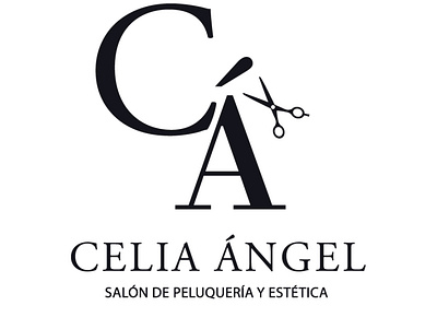 Logotipo peluquería Celia Ángel branding design diseñografico graphic design identidadcorporativa identidadvisual logo logotipo
