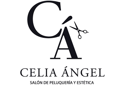 Logotipo peluquería Celia Ángel