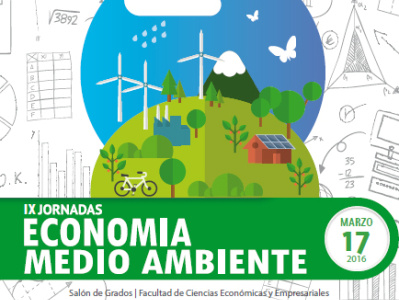 Jornadas de Economía y Medio Ambiente cartel carteleria design diseñografico illustration