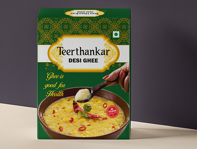 Desi Ghee box box design branding creative design design food ghee gheedesign ideas inspiration packaging packagingdesign