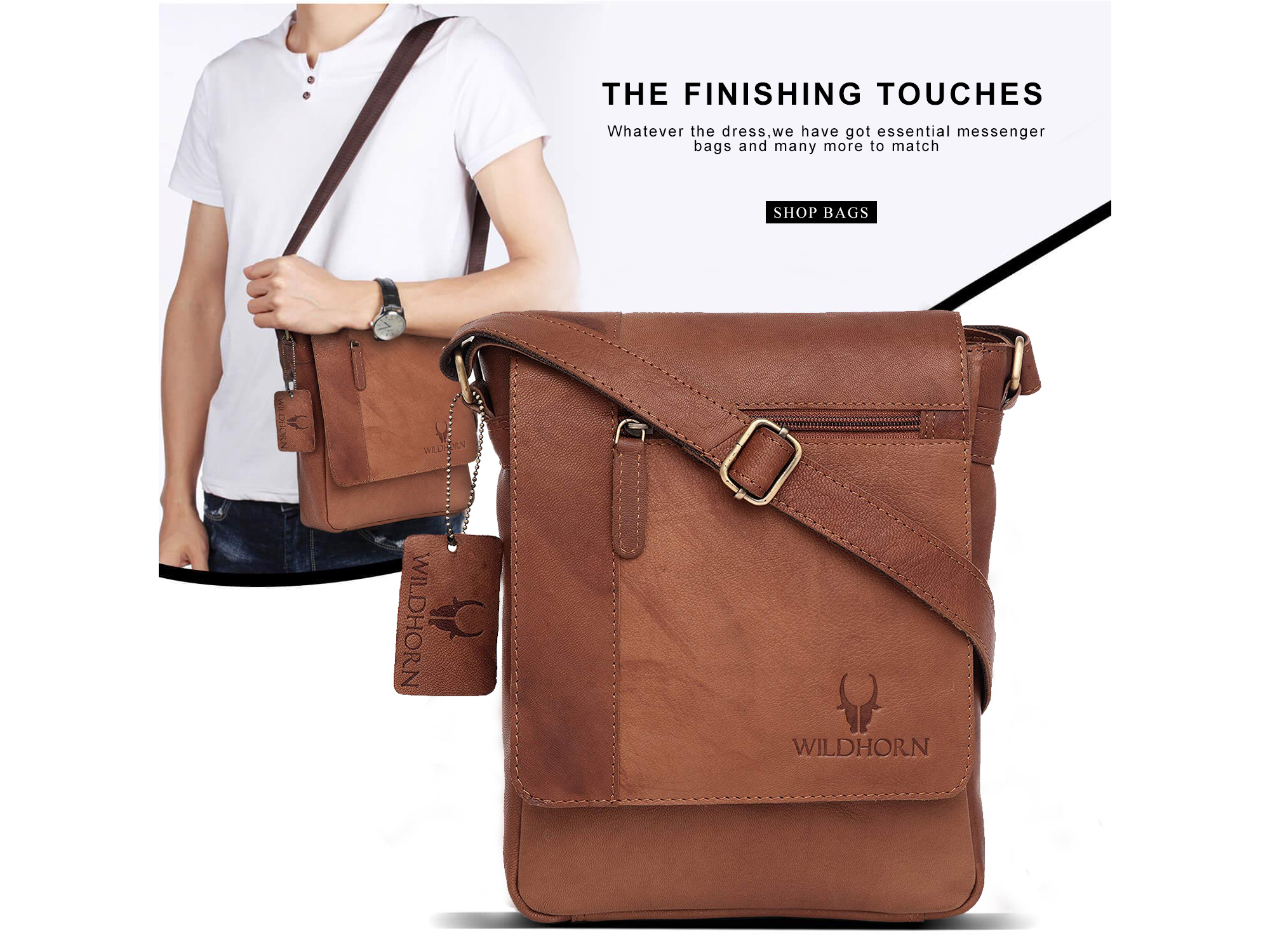 wildhorn leather messenger bag