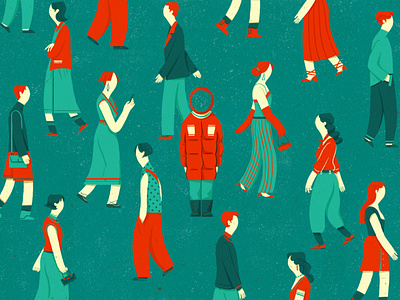 In the crowd design illustration 插图 设计