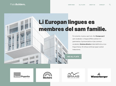 FlatsBuliders. design figma typography ui webdesign