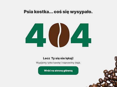 Coffee 404 design figma typography ui ux webdesign