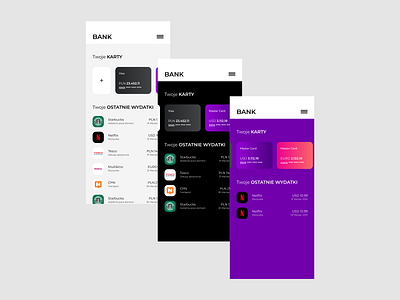 Banking Application design figma mobile app typography ui ux