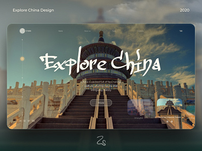 Explore China Landing Page Design Concept of tours sale website