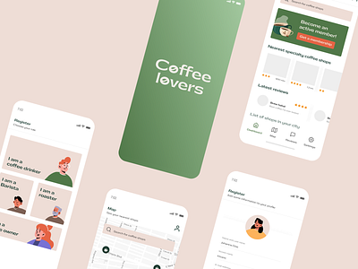 Coffee app concept app coffee design mobile pitch ui user interface ux visual concept