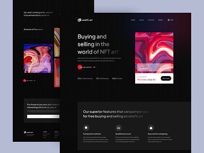 enefti.art - NFT Marketplace Landing Page🎨 by Ariq Ibrahim for One Week ...