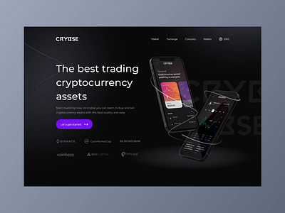 CRYBSE - The best trading cryptocurrency assets Animation〽️ animation asset binance bitcoin blockchain crypto cryptocurrency dark etheureum exchange investment landingpage modern motion graphics trading ui design usdt ux design wallet website