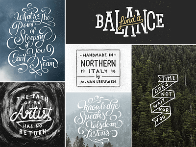 Recent Work pt.3 handlettering handmade lettering quote type typography